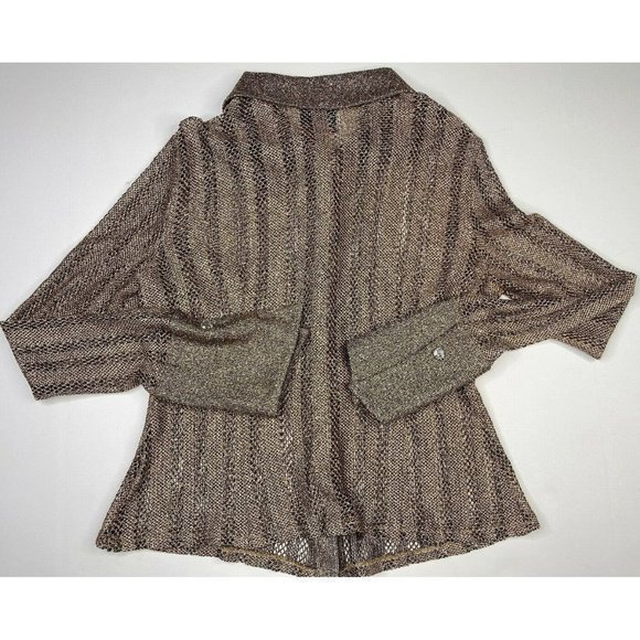 JS Collections Sheer Gold Armor Evening Draping - Picture 8 of 8